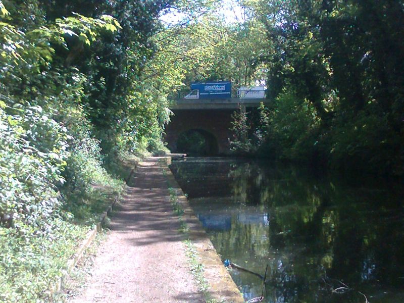 luton van and trailer over canal