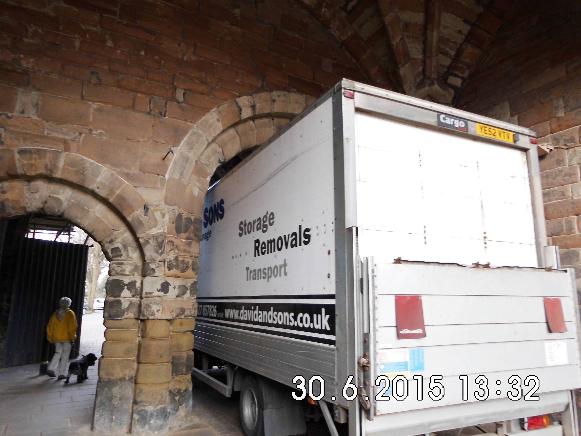 large david and sons van just about fit under tunnel
